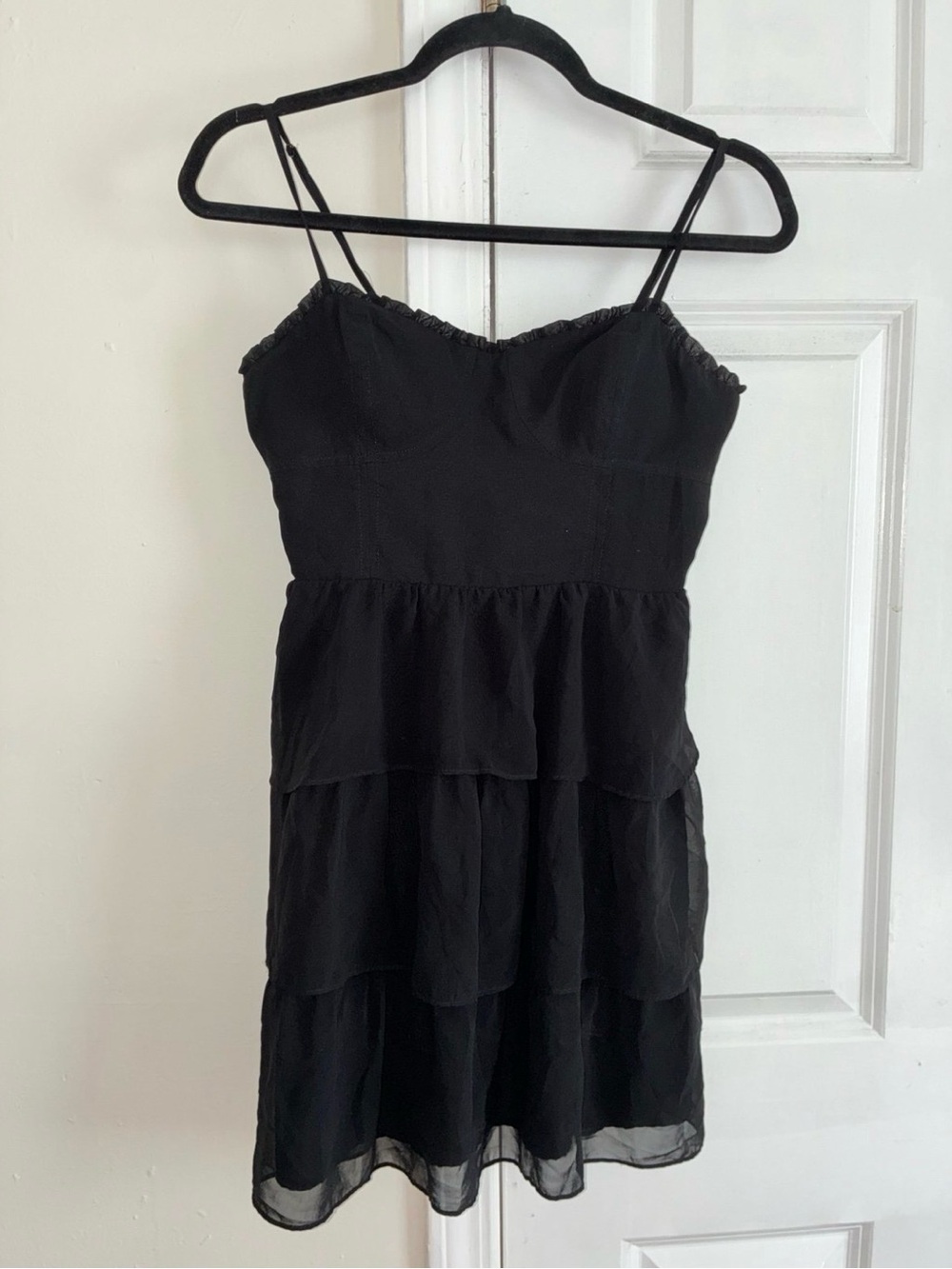 Classic Black Spaghetti-Strap American eagle Dress